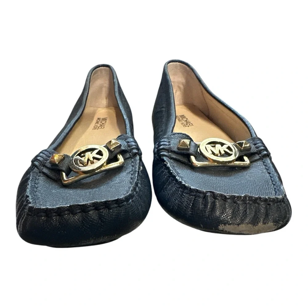 Michael Kors Navy Blue Loafers for Women - Picture 6 of 8